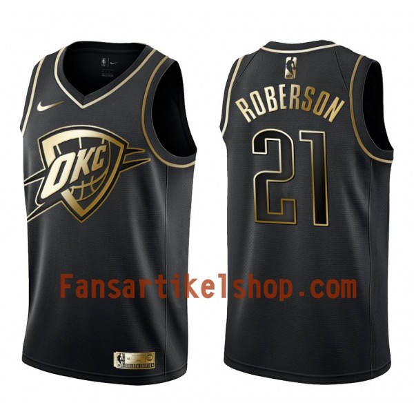 NBA Oklahoma City Thunder Trikot Andre Roberson 21 Nike Schwarz Golden Edition Swingman - Herren NBA Oklahoma City Thunder Trikot Andre Roberson 21 Nike Schwarz Golden Edition Swingman - Herren